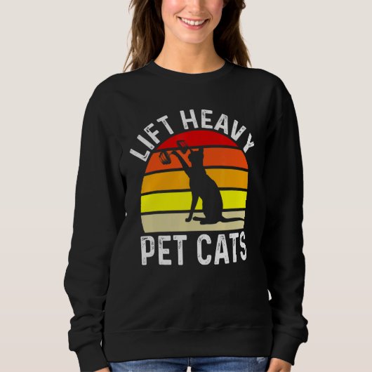 Sweatshirt Ascenseur Lourds Chats pour animaux de compagnie B (Devant)