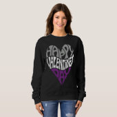 Sweatshirt Asexual Ace Pride Valentine's Day LGBTQ LGBT (Devant entier)
