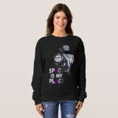 Sweatshirt Asexual Astronaut Cat Retro Space Is My Place Ace (Devant entier)
