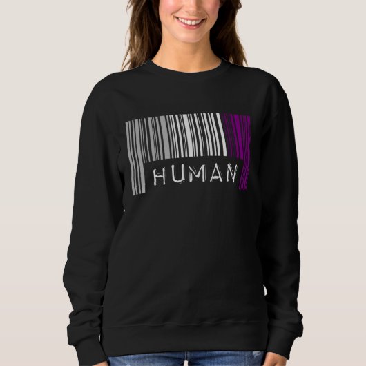 Sweatshirt Asexual Barcode Pride Human Cute Ace Aesthetic LGB (Devant)