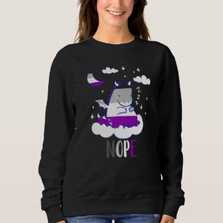 Sweatshirt Asexual Cute Dragon Nope Ace Sleep Night LGBQA Ase