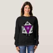 Sweatshirt Asexual D20 Dice Ace Pride LGBTQ Gender Equality G (Devant entier)