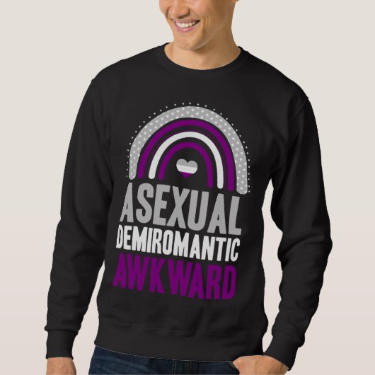 Sweatshirt Asexual Demiromantic Awkward Asexual Pride Bohemia (Devant)