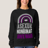 Sweatshirt Asexual Nonbinary Awkward Asexual Pride Bohemian R (Devant)