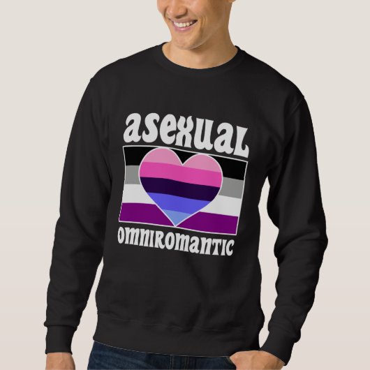 Sweatshirt Asexual Omniromantic Pride Flag Cute  Ace Aestheti (Devant)