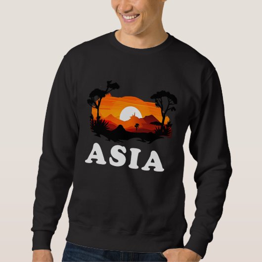Sweatshirt Asia Pride Sunset Continent Souvenir (Devant)