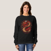 Sweatshirt Asie Mythique Créature Imaginaire Dragon chinois F (Devant entier)