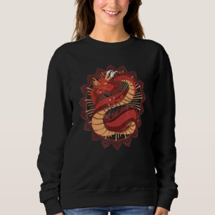 Sweatshirt Asie Mythique Créature Imaginaire Dragon chinois F