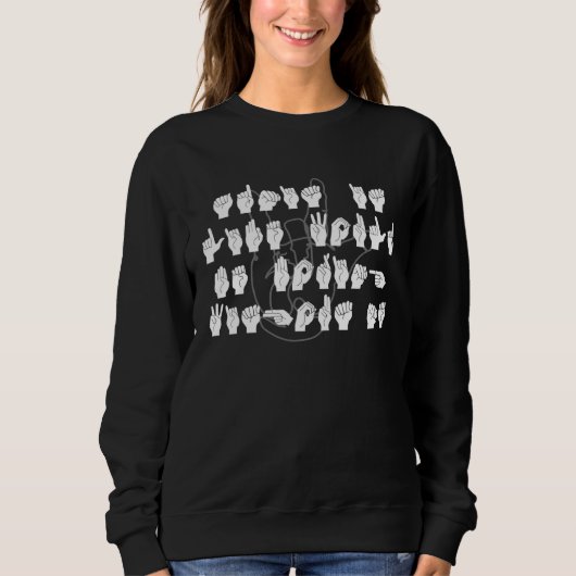 Sweatshirt ASL American Sign Language (Devant)