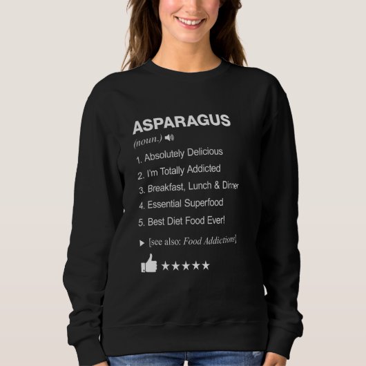 Sweatshirt Asperges Définition Signifiant Drôle (Devant)