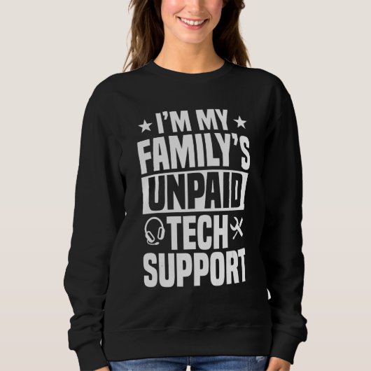 Sweatshirt Assistance technique Agent du centre d'appel infor (Devant)