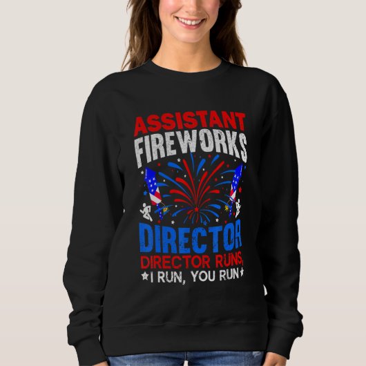 Sweatshirt Assistant Directeur des feux d'artifice Fête de l' (Devant)