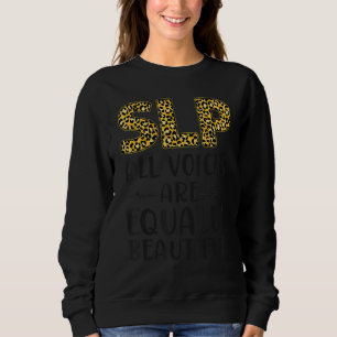 Sweatshirt Assistant d'orthophonie thérapeute SLP Léopard Gué