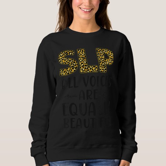 Sweatshirt Assistant d'orthophonie thérapeute SLP Léopard Gué (Devant)