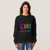 Sweatshirt Assistant Médicale Certifié Léopard Rainbow Co (Devant entier)