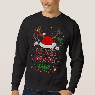Sweatshirt Assistant Médicale Équipage Père Noël Stethoscope
