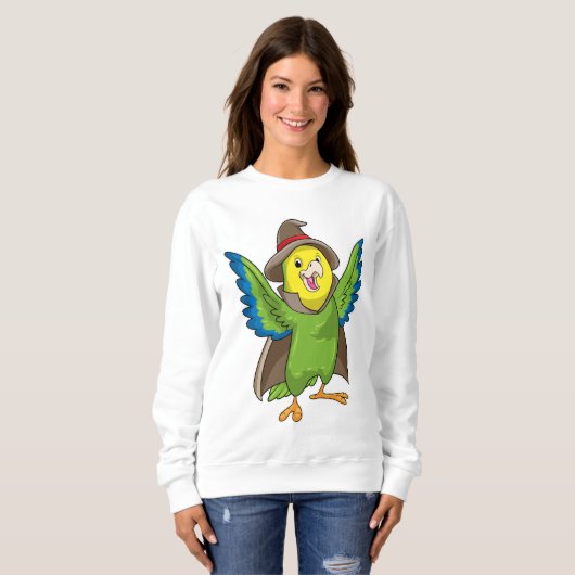 Sweatshirt Assistant Parrot en tant qu'assistant avec Casquet (Devant entier)