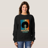 Sweatshirt Assistant Principal Afro Titre du travail École Tr (Devant entier)