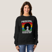 Sweatshirt Assistant Principal Afro Titre du travail École Tr (Devant entier)