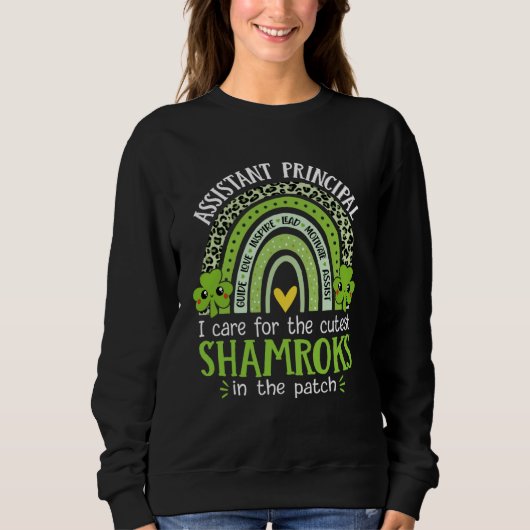 Sweatshirt Assistant Principal Cutest Shamrocks St Patricks D (Devant)