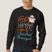 Sweatshirt Assistant Principal Halloween Fab Boo Lous Leopard (Devant)