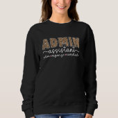 Sweatshirt Assistante administrative Léopard Assistante admin (Devant)