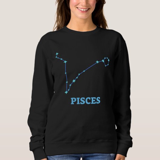 Sweatshirt Astrology Zodiac Sign Pisces Horoscope Constellati (Devant)