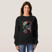 Sweatshirt Astronaut Cat Space Cat Galaxy Kitten (Devant entier)