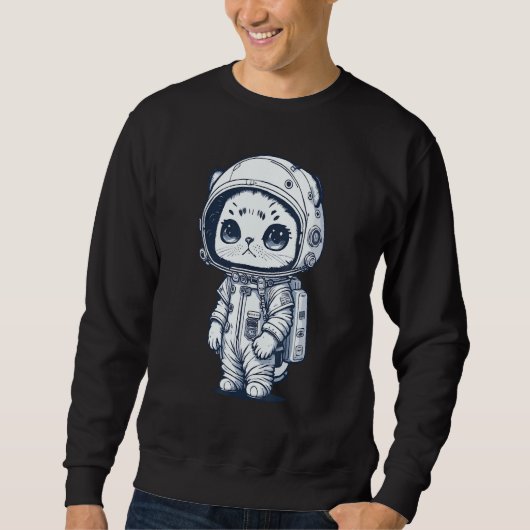 Sweatshirt Astronaut Chat Space Chat Kitten (Devant)