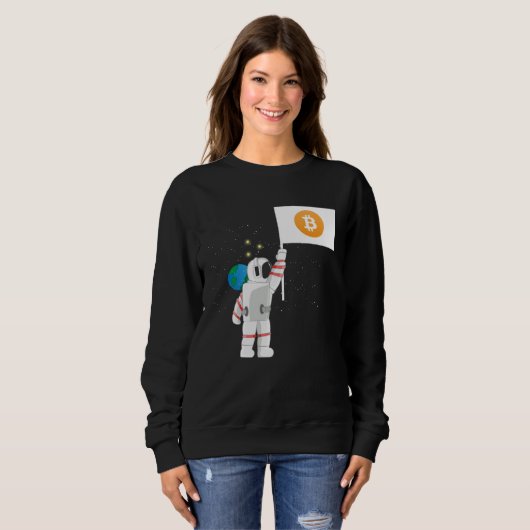 Sweatshirt Astronaut Crypto Cryptocurrencies Crypto Trader (Devant entier)