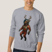 Sweatshirt Astronaut Deer in Red Suit (Devant)