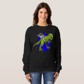 Sweatshirt Astronaut Dinosaur Science Fiction Space Travel (Devant entier)