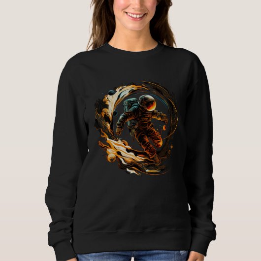 Sweatshirt Astronaut Emerging from Portal (Devant)