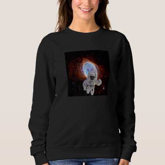 Sweatshirt Astronaut in Southern Ring Nebula Webb Space Teles (Devant)
