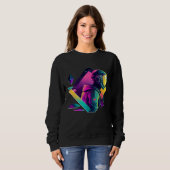 Sweatshirt Astronaut in Space Aesthetic Wave Planet Eclipse   (Devant entier)