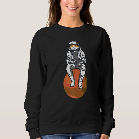 Sweatshirt Astronaut Pig Graphic Guinea Pig Owner Pet Cavy An (Devant)