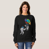 Sweatshirt Astronaut Planet Balloon Exploration de l'espace (Devant entier)
