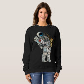 Sweatshirt Astronaut plays saxophone in space (Devant entier)