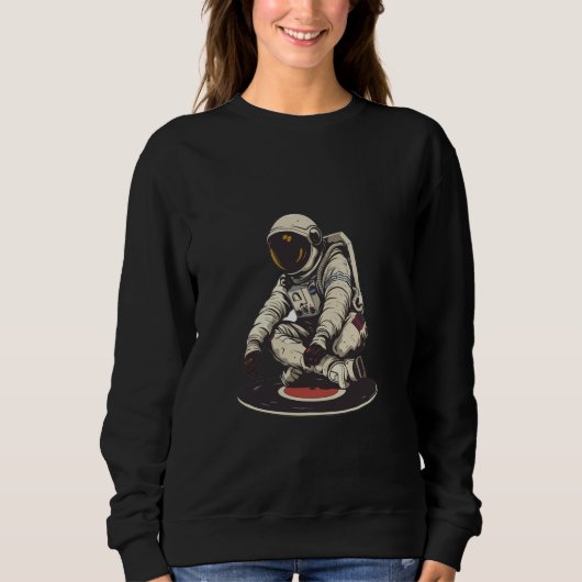 Sweatshirt Astronaut Record Music Vinyl (Devant)