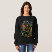 Sweatshirt Astronaut Riding a T-Rex – Epic Space Dinosaur (Devant entier)