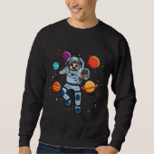 Sweatshirt Astronaut Sloth Dans L'Espace (Devant)