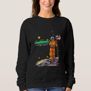 Sweatshirt Astronaut Terre Plate Pour Ventilateur Univers Gal
