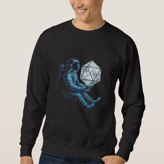 Sweatshirt Astronaute avec dés de Lune (Devant)