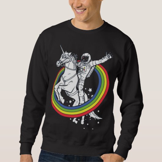 Sweatshirt Astronaute chevauchant une licorne  (Devant)