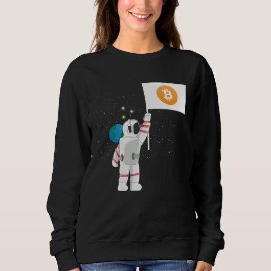 Sweatshirt Astronaute Crypto Cryptomonnaies Commerçant de Cry (Devant)