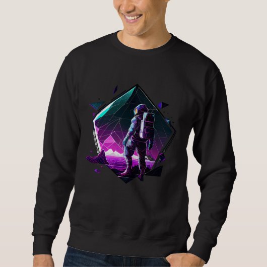Sweatshirt Astronaute dans l'esthétique spatiale de la planèt (Devant)