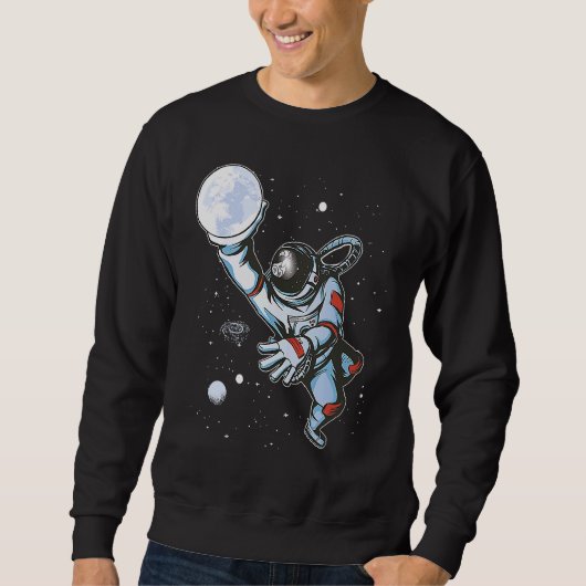 Sweatshirt Astronaute de basketball spatial (Devant)