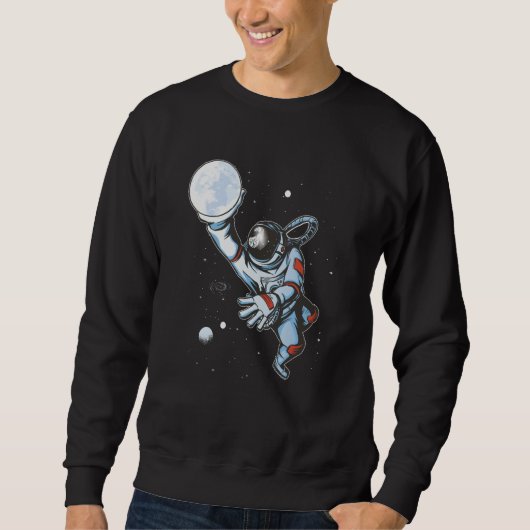 Sweatshirt Astronaute de basketball spatial (Devant)