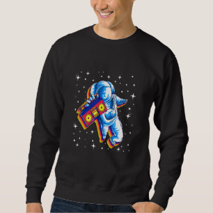 Sweatshirt Astronaute de l'espace Musique Radio Rétro Cool Vi