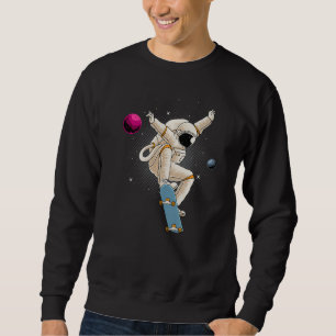 Sweatshirt Astronaute Skateboard Planètes spatiales Lune Astr